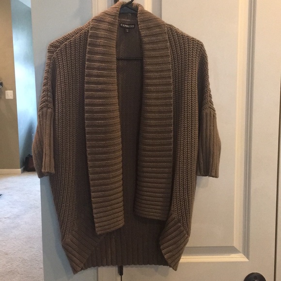 Express Sweaters - Express Knit Cardigan (light brown)